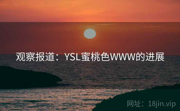 观察报道：YSL蜜桃色WWW的进展