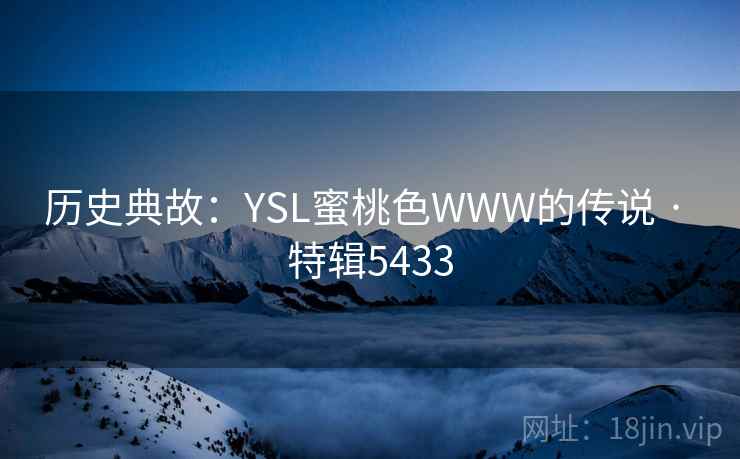 历史典故:YSL蜜桃色WWW的传说 · 特辑5433 历史典故:YSL蜜桃色WWW的传说 · 特辑5433